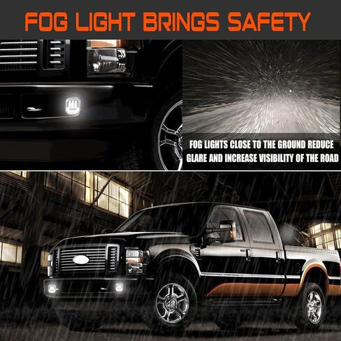 مجموعة مصابيح الضباب LED مع أضواء النهار الجري لـ 2008 2009 2010 Ford F250 F350 F450 F550 مجموعة مصابيح الضباب للقيادة التوصيل والتشغيل in Kuwait