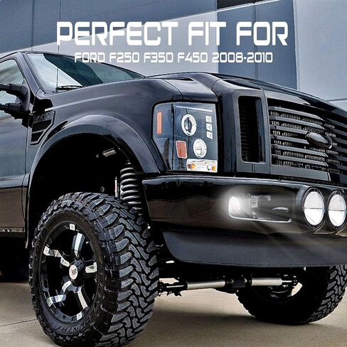 مجموعة مصابيح الضباب LED مع أضواء النهار الجري لـ 2008 2009 2010 Ford F250 F350 F450 F550 مجموعة مصابيح الضباب للقيادة التوصيل والتشغيل in Kuwait