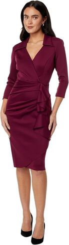 XSCAPE Short Scuba Collar Side Ruffle in Kuwait