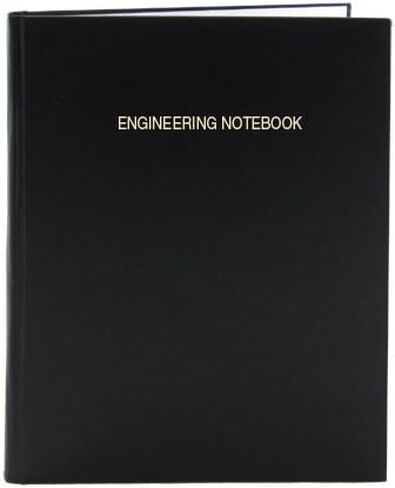 دفتر ملاحظات هندسي أسود مقاس A4 من BookFactory - 96 صفحة (تنسيق شبكة هندسية 5 مم) A4 (210 مم × 297 مم) قسم غطاء أسود مخيط دفتر مختبر هندسي متين (EPRIL-096-4GS-A-LKT4) in Kuwait