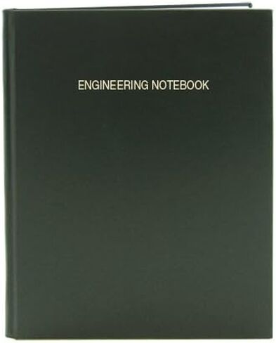 دفتر ملاحظات هندسي أسود مقاس A4 من BookFactory - 96 صفحة (تنسيق شبكة هندسية 5 مم) A4 (210 مم × 297 مم) قسم غطاء أسود مخيط دفتر مختبر هندسي متين (EPRIL-096-4GS-A-LKT4) in Kuwait