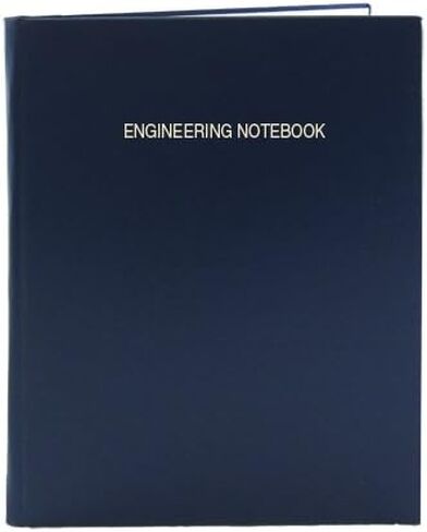 دفتر ملاحظات هندسي أسود مقاس A4 من BookFactory - 96 صفحة (تنسيق شبكة هندسية 5 مم) A4 (210 مم × 297 مم) قسم غطاء أسود مخيط دفتر مختبر هندسي متين (EPRIL-096-4GS-A-LKT4) in Kuwait