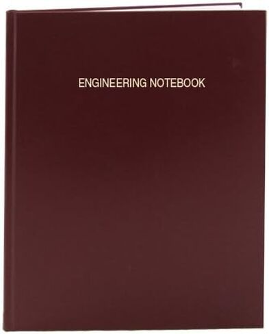 دفتر ملاحظات هندسي أسود مقاس A4 من BookFactory - 96 صفحة (تنسيق شبكة هندسية 5 مم) A4 (210 مم × 297 مم) قسم غطاء أسود مخيط دفتر مختبر هندسي متين (EPRIL-096-4GS-A-LKT4) in Kuwait