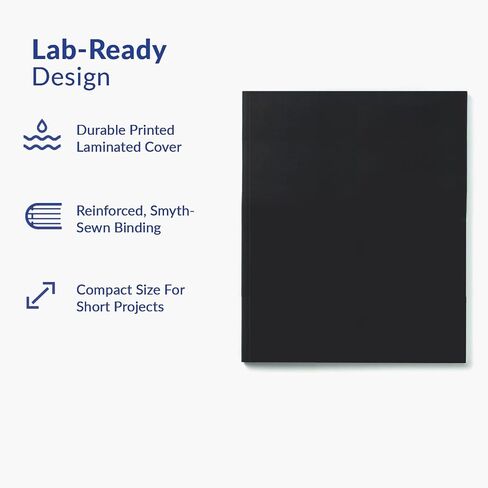 دفتر مختبر Vela Sciences B3-A المضغوط ذو الغلاف الناعم، 7.5 × 9.25 بوصة (19 × 23.5 سم)، 128 صفحة، مجلد دائم، ورق ثقيل الوزن 70 رطل (حزمة واحدة، مسطرة) in Saudi Arabia