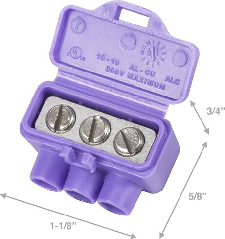 King Innovation 95085 AlumiConn Wire Connector, 2500 pk, Purple, Count in Kuwait