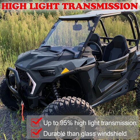الزجاج الأمامي RZR 1000 XP المقاوم للخدش - الزجاج الأمامي MDPROMCP RZR متوافق مع 2019-2023 RZR 1000/ XP 1000/XP 4 1000/RZR XP Turbo/RZR XP 4 Turbo in Kuwait