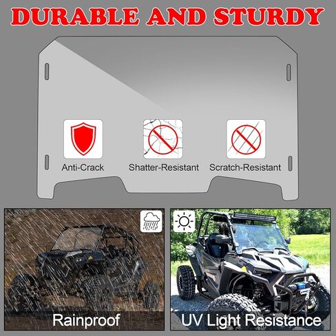 الزجاج الأمامي RZR 1000 XP المقاوم للخدش - الزجاج الأمامي MDPROMCP RZR متوافق مع 2019-2023 RZR 1000/ XP 1000/XP 4 1000/RZR XP Turbo/RZR XP 4 Turbo in Kuwait