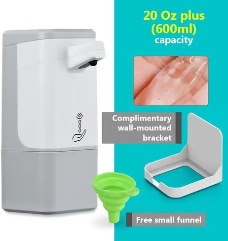 20oz (600ml) High Capacity 2024 POTENTIA Automatic, Touchless Soap Dispenser with Powerful Infrared Sensor, Adjustable Dispensing Levels, Liquid Soap, Shower Gel, Hand Sanitizer for Bathroom, Kitchen in Saudi Arabia
