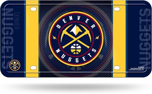بطاقة ترخيص معدنية من Rico Industries NBA Denver Nuggets، 6 × 11.5 بوصة in Saudi Arabia
