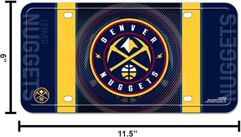 بطاقة ترخيص معدنية من Rico Industries NBA Denver Nuggets، 6 × 11.5 بوصة in Saudi Arabia