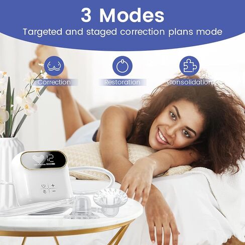 Rolevin 12 Gears Rechargeable Electric Nipple Corrector for Flat, Short, or Inverted Nipples to Help Breastfeeding, Portable Nipple Pump, Sunken Nipple Puller, Nipple Massage, 8PCS in Saudi Arabia