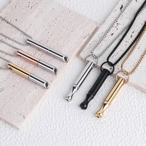 CARITATE Mindful Breathing Necklace Quit Smoking Tools, Depression Stress Anxiety Relief Items, Breathlace Necklace Anxiety Necklace Stainless Steel Stop Smoking Tool in Saudi Arabia