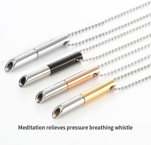 CARITATE Mindful Breathing Necklace Quit Smoking Tools, Depression Stress Anxiety Relief Items, Breathlace Necklace Anxiety Necklace Stainless Steel Stop Smoking Tool in Saudi Arabia