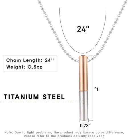 CARITATE Mindful Breathing Necklace Quit Smoking Tools, Depression Stress Anxiety Relief Items, Breathlace Necklace Anxiety Necklace Stainless Steel Stop Smoking Tool in Saudi Arabia