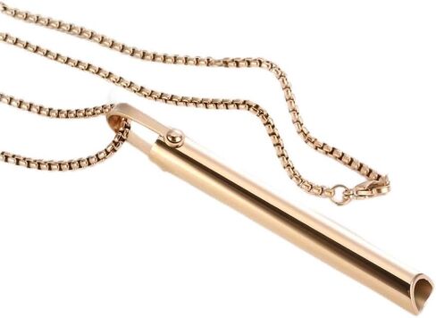 CARITATE Mindful Breathing Necklace Quit Smoking Tools, Depression Stress Anxiety Relief Items, Breathlace Necklace Anxiety Necklace Stainless Steel Stop Smoking Tool in Saudi Arabia