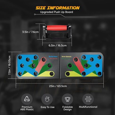Pushup Board, Max Push Board, Premium Quality Max Pushup Board for Building Chest Muscles and Burning Arm Fat, Portable Home Workout Pushup, All-in-One (The Perfect Gym Gift) in Saudi Arabia