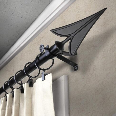 Rod Desyne Arrow Adjustable Window Curtain Rod Set, 66 to 120-Inch, Antique Brass in Saudi Arabia