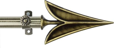 Rod Desyne Arrow Adjustable Window Curtain Rod Set, 66 to 120-Inch, Antique Brass in Saudi Arabia