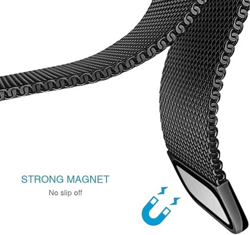 حزام معدني متوافق مع سوار Fitbit Inspire 2، حلقة شبكية من الفولاذ المقاوم للصدأ، حزام بديل قابل للتعديل لـ Fitbit Inspire 2 / Inspire HR/Inspire Fitness Tracker in Kuwait