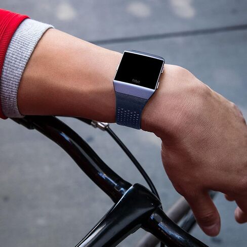 Fitbit Ionic Perforated Leather Accessory Band, Cognac, Large in Saudi Arabia