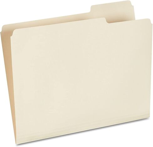 Staples 116822 File Folders 3-Tab Right Position Letter Manila 100/Box (116822) in Saudi Arabia