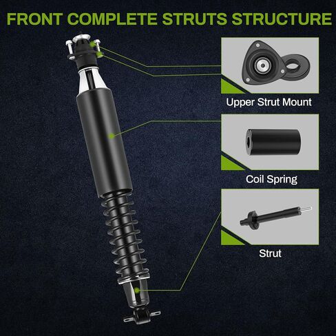 AUTOSAVER88 Rear Struts Shocks Assembly Coil Spring Compatible with Buick Lesabre Lucerne Park Avenue Riviera Cadillac DTS Deville Seville in Saudi Arabia
