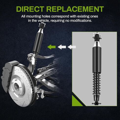 AUTOSAVER88 Rear Struts Shocks Assembly Coil Spring Compatible with Buick Lesabre Lucerne Park Avenue Riviera Cadillac DTS Deville Seville in Saudi Arabia