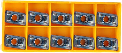 WEXWE CNC End Mill Carbide Milling Inserts، لمعالجة تجويف القالب، طلاء PVD مناسب للفولاذ المقاوم للصدأ، الفولاذ المتصلب، سبائك درجة الحرارة العالية، فولاذ سبائك متوسط ​​(APMT1135 إدراجات الطحن، 10 قطع) in Kuwait