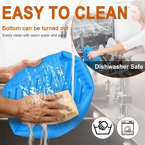 بطانات مقلاة هوائية من السيليكون مستطيلة 2 حزمة 8.0 بوصة بطانات Airfryer 8-10 QT بطانات مقلاة هوائية مزدوجة قابلة لإعادة الاستخدام وعاء فرن بطانة صينية الخبز، سلة مقلاة الهواء سلة سيليكون حصيرة وعاء مقلاة الهواء اكسسوارات المطبخ in Kuwait