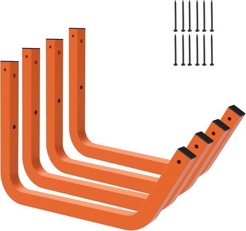 Qualward Heavy Duty Garage Indoor Kayak Storage Hooks Hanger, Wall Mounted Utility Hanging Cradle Rack for Canoe Paddle Board, Ladder, Folding Chairs, Hose, Bicycle and Tools in Saudi Arabia