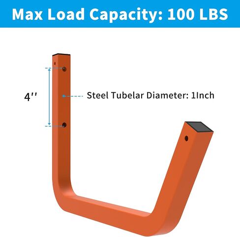 Qualward Heavy Duty Garage Indoor Kayak Storage Hooks Hanger, Wall Mounted Utility Hanging Cradle Rack for Canoe Paddle Board, Ladder, Folding Chairs, Hose, Bicycle and Tools in Saudi Arabia