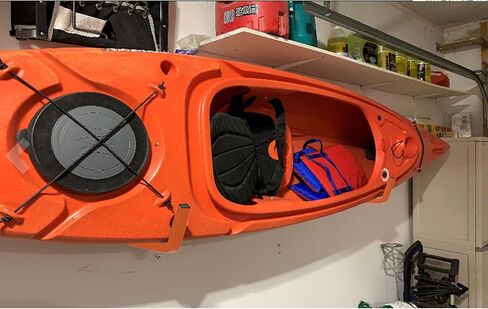 Qualward Heavy Duty Garage Indoor Kayak Storage Hooks Hanger, Wall Mounted Utility Hanging Cradle Rack for Canoe Paddle Board, Ladder, Folding Chairs, Hose, Bicycle and Tools in Saudi Arabia