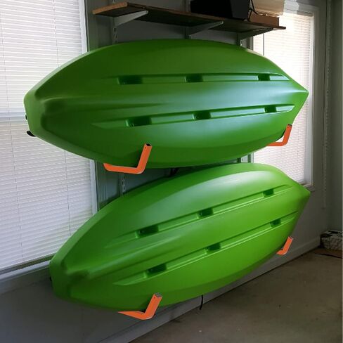 Qualward Heavy Duty Garage Indoor Kayak Storage Hooks Hanger, Wall Mounted Utility Hanging Cradle Rack for Canoe Paddle Board, Ladder, Folding Chairs, Hose, Bicycle and Tools in Saudi Arabia