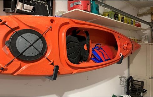 شماعة خطافات تخزين الكاياك الداخلية شديدة التحمل من Qualward، رف حامل معلق على الحائط للوحة مجداف الزورق، السلم، الكراسي القابلة للطي، خرطوم، الدراجة والأدوات in Kuwait