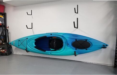 شماعة خطافات تخزين الكاياك الداخلية شديدة التحمل من Qualward، رف حامل معلق على الحائط للوحة مجداف الزورق، السلم، الكراسي القابلة للطي، خرطوم، الدراجة والأدوات in Kuwait