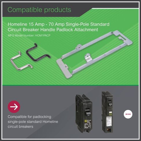 Square D - HOM1PACP 1.9 -Inch Single-Pole Circuit Breaker Padlock Device in Saudi Arabia