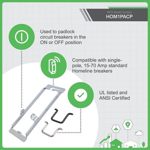 Square D - HOM1PACP 1.9 -Inch Single-Pole Circuit Breaker Padlock Device in Saudi Arabia