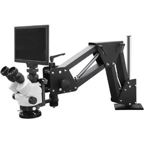 MS01B مجهر مجسم دقيق لنقش المجوهرات، 7 * 45X مع شاشة، مجهر ثنائي العينين، أدوات المجوهرات (MH04A) in Kuwait