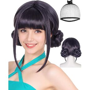 47 بوصة/120 سم خضراء طويلة الأخضر مستقيم في البشر مع 2 ذيل حصان بيلوكا فيردي بارز مع الانفجارات للنساء الزي الأنيمي لوليتا شعر مستعار مع أسلاك الشعر الخضراء الخضراء لأزياء الحفلات الهالوين+غطاء الشعر in Kuwait