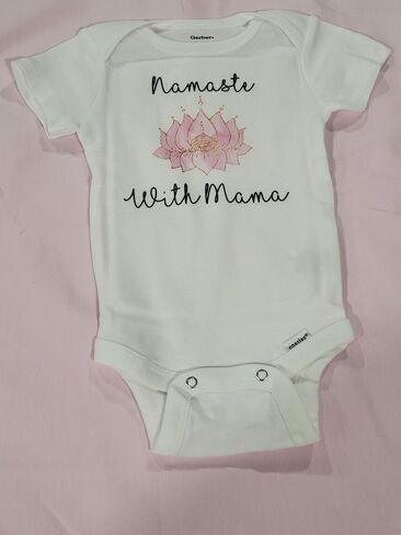 Yoga Namaste Mom - Baby Boy Girl Clothes Infant Bodysuit Funny Cute Newborn 1F in Saudi Arabia