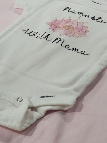 Yoga Namaste Mom - Baby Boy Girl Clothes Infant Bodysuit Funny Cute Newborn 1F in Saudi Arabia