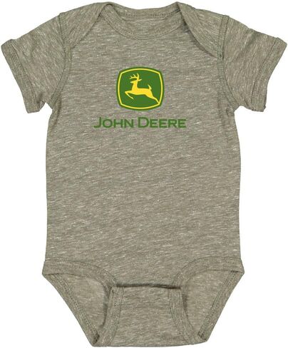 John Deere Baby Boy Short Sleeve Melange Bodysuit Green T-shirt-Olive-06M in Saudi Arabia
