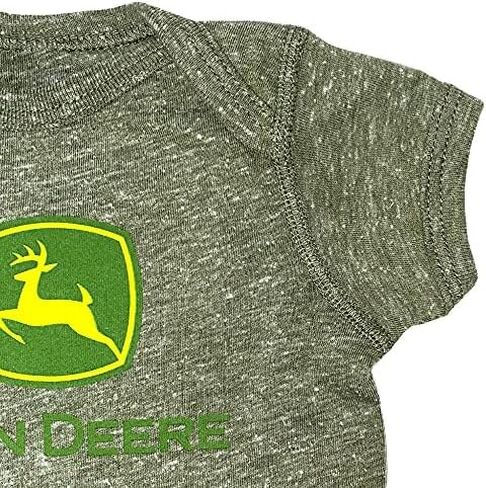 John Deere Baby Boy Short Sleeve Melange Bodysuit Green T-shirt-Olive-06M in Saudi Arabia