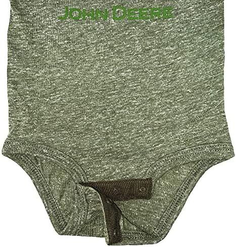 John Deere Baby Boy Short Sleeve Melange Bodysuit Green T-shirt-Olive-06M in Saudi Arabia