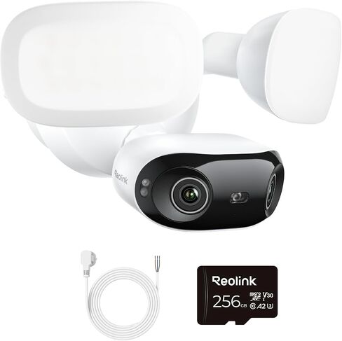 REOLINK Elite Floodlight WiFi with Plug-in Power Cable and 256GB microSD Card Bundle, 4K Dual-Lens Floodlight Camera in Saudi Arabia