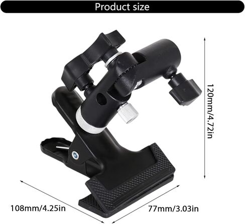Clamp Clip Holder Light Stand Mount Bracket with Umbrellas Reflectors Holder and 1/4 3/8 inches Female Screw Adapter for Photography Studio in Saudi Arabia