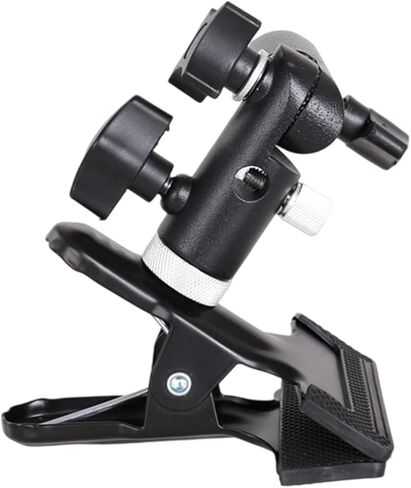 Clamp Clip Holder Light Stand Mount Bracket with Umbrellas Reflectors Holder and 1/4 3/8 inches Female Screw Adapter for Photography Studio in Saudi Arabia