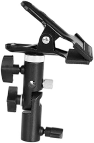 Clamp Clip Holder Light Stand Mount Bracket with Umbrellas Reflectors Holder and 1/4 3/8 inches Female Screw Adapter for Photography Studio in Saudi Arabia