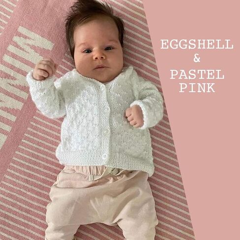 Personalized Striped Vertical Blanket – 100% Organic Cotton Customized Baby Blanket, Custom Name Option, Bassinet 30x40, Gift for Baby Shower, Birthday Present, Newborn, Girls and Boys, Toddlers, Kids in Saudi Arabia
