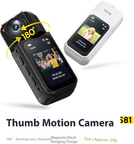 1080P Body Camera with Video 180 Degree Rotating Lens Wearable Pocket Camera for Outdoor Travel in Saudi Arabia
